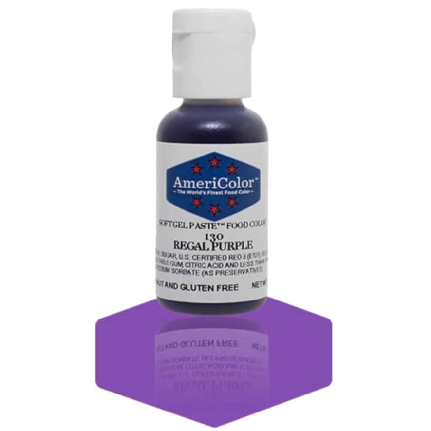 Food Colors - Americolor Soft Gel Paste - Regal Purple - Select Size - Food Color - AmeriColor - 0.75oz - Americolor SoftGel Paste - Regal Purple - 130 - ALL,AmeriColor,color,edible,Food Color,Food Coloring,Food Colors,Gel,liquid food coloring,Paste,Promocode,Soft Gel Paste