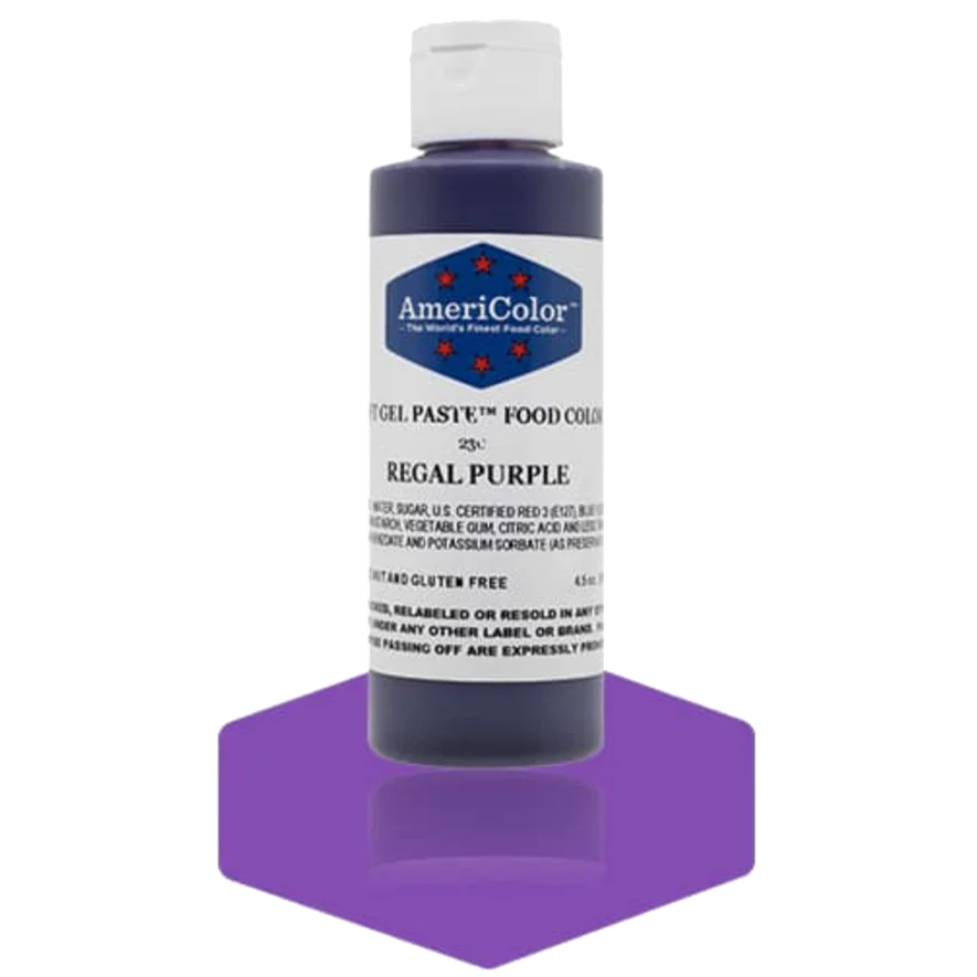 Food Colors - Americolor Soft Gel Paste - Regal Purple - Select Size - Food Color - AmeriColor - 4.5 oz - Americolor SoftGel Paste - Regal Purple - 230 - ALL,AmeriColor,color,edible,Food Color,Food Coloring,Food Colors,Gel,liquid food coloring,Paste,Promocode,Soft Gel Paste