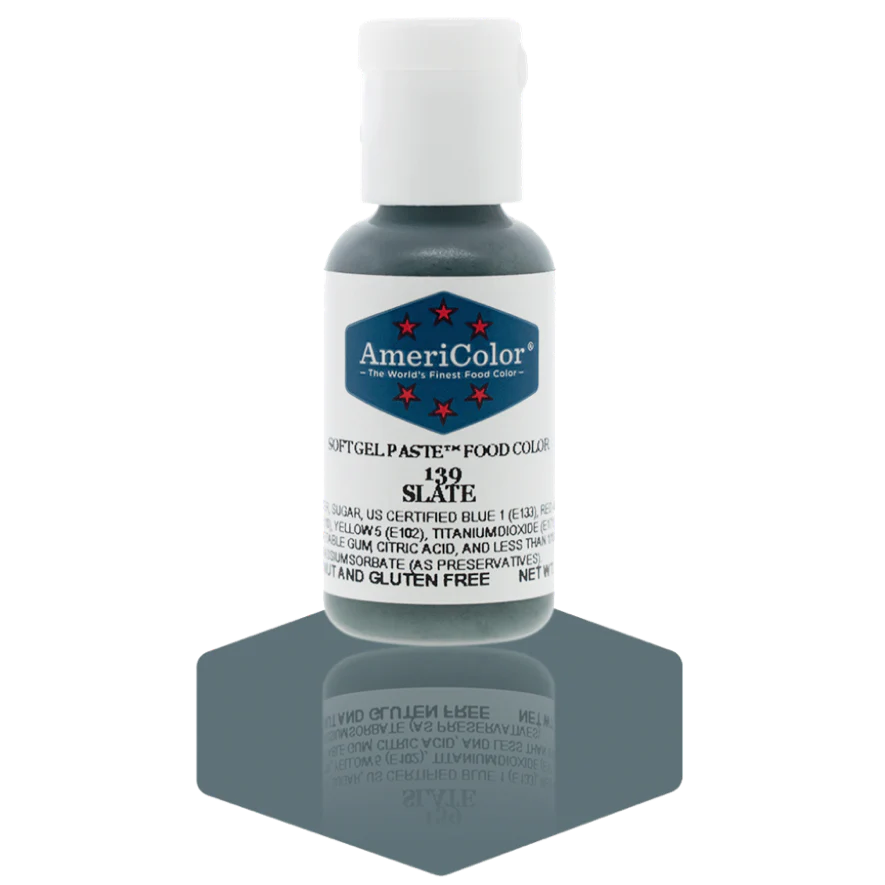 Food Colors - Americolor Soft Gel Paste - Slate - Select Size - Food Color - AmeriColor - 0.75oz - Americolor SoftGel Paste - Slate - 139 - ALL,AmeriColor,color,edible,Food Color,Food Coloring,Food Colors,Gel,liquid food coloring,Paste,Promocode,Soft Gel Paste