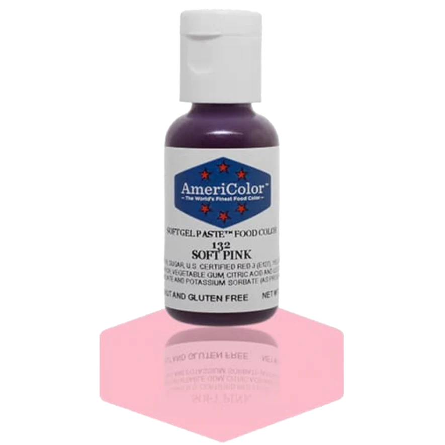 Food Colors - Americolor Soft Gel Paste - Soft Pink - Select Size - Food Color - AmeriColor - 0.75oz - Americolor SoftGel Paste - Soft Pink - 132 - ALL,AmeriColor,color,edible,Food Color,Food Coloring,Food Colors,Gel,liquid food coloring,Paste,Promocode,Soft Gel Paste