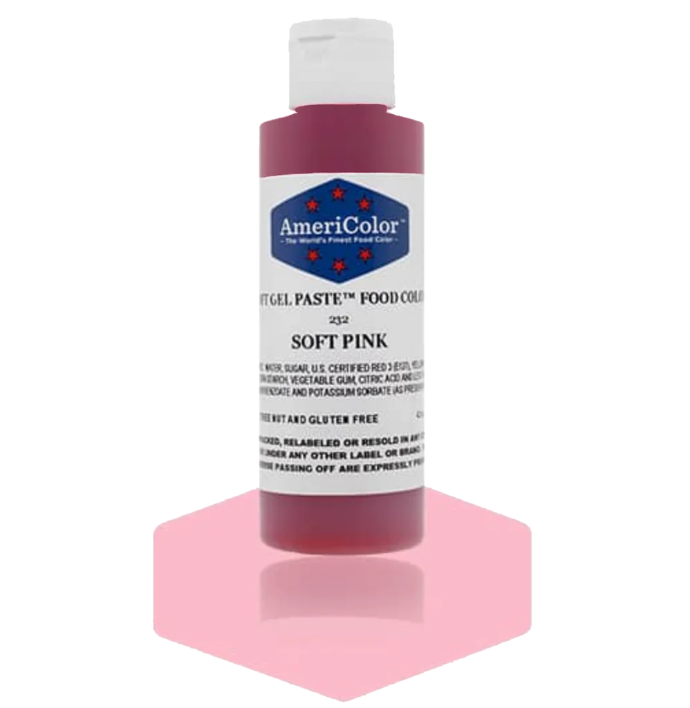 Food Colors - Americolor Soft Gel Paste - Soft Pink - Select Size - Food Color - AmeriColor - 4.5 oz - Americolor SoftGel Paste - Soft Pink - 232 - ALL,AmeriColor,color,edible,Food Color,Food Coloring,Food Colors,Gel,liquid food coloring,Paste,Promocode,Soft Gel Paste