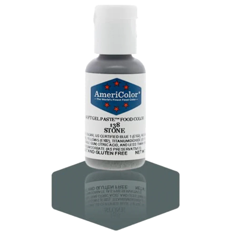 Food Colors - Americolor Soft Gel Paste - Stone - Select Size - Food Color - AmeriColor - 0.75oz - Americolor SoftGel Paste - Stone - 138 - ALL,AmeriColor,color,edible,Food Color,Food Coloring,Food Colors,Gel,liquid food coloring,Paste,Promocode,Soft Gel Paste
