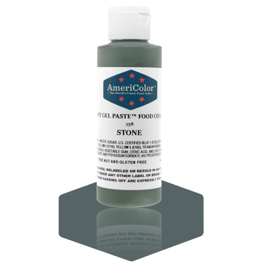 Food Colors - Americolor Soft Gel Paste - Stone - Select Size - Food Color - AmeriColor - 4.5 oz - Americolor SoftGel Paste - Stone - 238 - ALL,AmeriColor,color,edible,Food Color,Food Coloring,Food Colors,Gel,liquid food coloring,Paste,Promocode,Soft Gel Paste