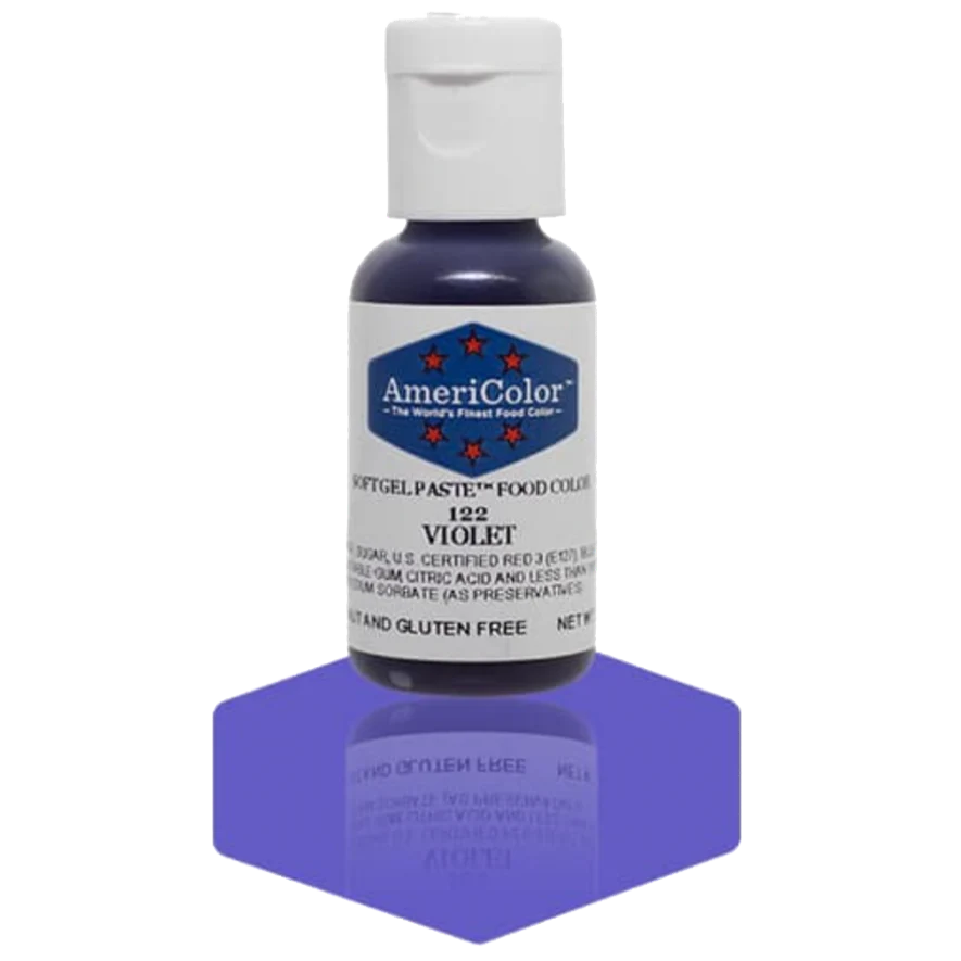 Food Colors - Americolor Soft Gel Paste - Violet - Select Size - Food Color - AmeriColor - 0.75oz - Americolor SoftGel Paste - Violet - 122 - ALL,AmeriColor,color,edible,Food Color,Food Coloring,Food Colors,Gel,liquid food coloring,Paste,Promocode,Soft Gel Paste