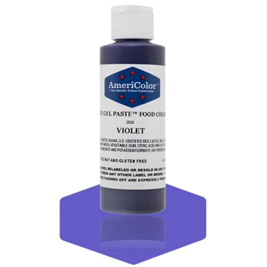 Food Colors - Americolor Soft Gel Paste - Violet - Select Size - Food Color - AmeriColor - 4.5 oz - Americolor SoftGel Paste - Violet - 222 - ALL,AmeriColor,color,edible,Food Color,Food Coloring,Food Colors,Gel,liquid food coloring,Paste,Promocode,Soft Gel Paste