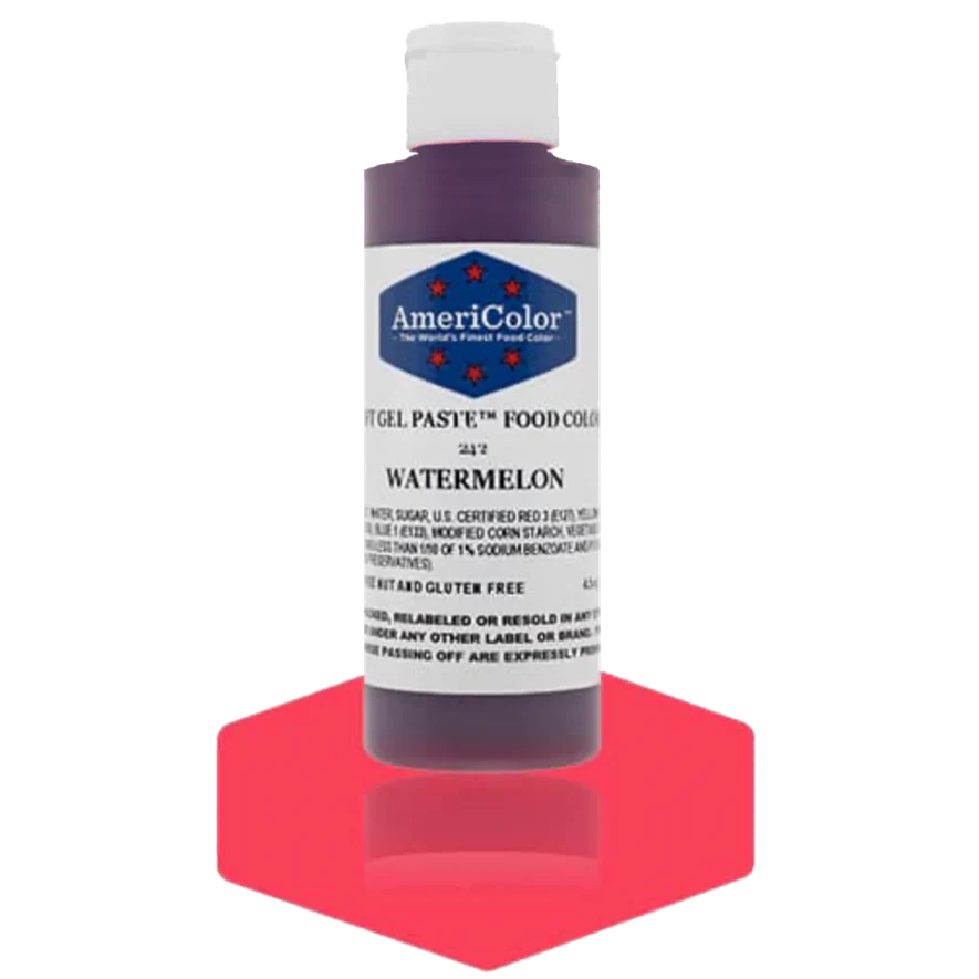 Food Colors - Americolor Soft Gel Paste - Watermelon - Select Size - Food Color - AmeriColor - 4.5 oz - Americolor SoftGel Paste - Watermelon - 242 - ALL,AmeriColor,color,edible,Food Color,Food Coloring,Food Colors,Gel,liquid food coloring,Paste,Promocode,Soft Gel Paste