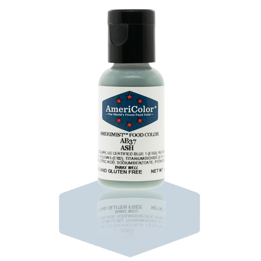 Food Colors - AmeriMist - Ash - 0.65oz - AB37 - Airbrush Food Color by: AmeriColor - AmeriColor - - airbrush,ALL,AmeriColor,AmeriMist,color,edible,Food Color,Food Coloring,Food Colors,liquid food coloring,Promocode,spray-on