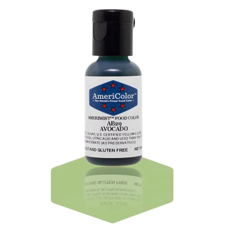 Food Colors - AmeriMist - Avocado - 0.65oz - AB29 - Airbrush Food Color by: AmeriColor - AmeriColor - 0.65oz - AmeriMist - Avocado - AB29 - airbrush, AmeriColor, AmeriMist, color, edible, Food Color, Food Coloring, Food Colors, liquid food coloring, Promocode, spray-on