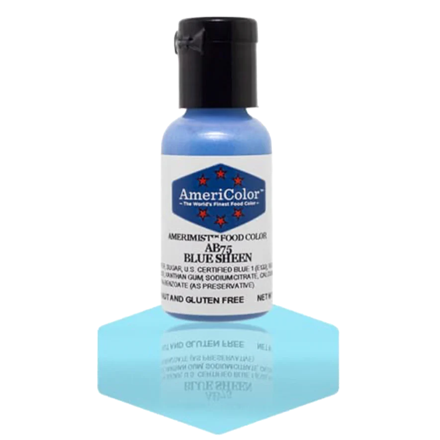 Food Colors - AmeriMist - Blue Sheen - 0.65oz - AB75 - Airbrush Food Color by: AmeriColor - AmeriColor - - airbrush,ALL,AmeriColor,AmeriMist,color,edible,Food Color,Food Coloring,Food Colors,liquid food coloring,Promocode,spray-on