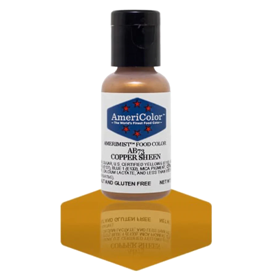 Food Colors - AmeriMist - Copper Sheen - 0.65oz - AB73 - Airbrush Food Color by: AmeriColor - AmeriColor - - airbrush,ALL,AmeriColor,AmeriMist,color,edible,Food Color,Food Coloring,Food Colors,liquid food coloring,Promocode,spray-on