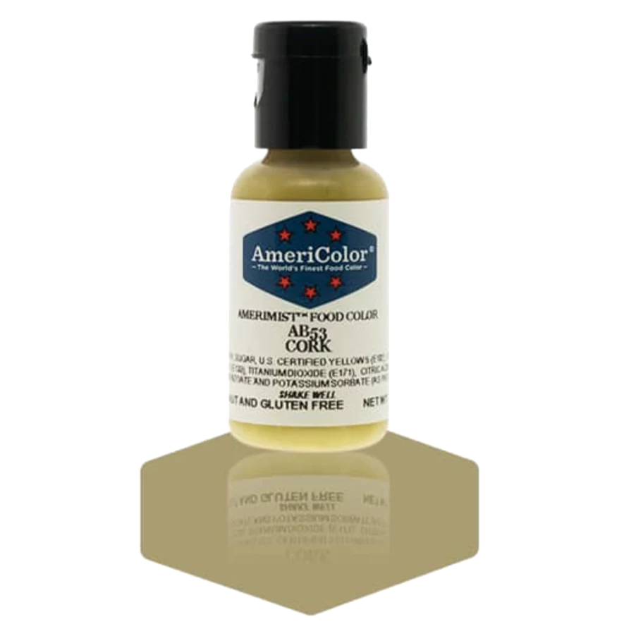Food Colors - AmeriMist - Cork - 0.65oz - AB53 - Airbrush Food Color by: AmeriColor - AmeriColor - - airbrush,ALL,AmeriColor,AmeriMist,color,edible,Food Color,Food Coloring,Food Colors,liquid food coloring,Promocode,spray-on
