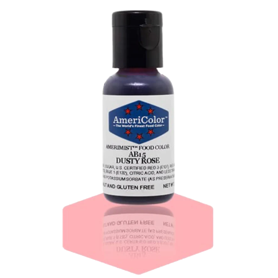 Food Colors - AmeriMist - Dusty Rose - 0.65oz - AB15 - Airbrush Food Color by: AmeriColor - AmeriColor - 0.65oz - AmeriMist - Dusty Rose - AB15 - airbrush, AmeriColor, AmeriMist, color, edible, Food Color, Food Coloring, Food Colors, liquid food coloring, Promocode, spray-on