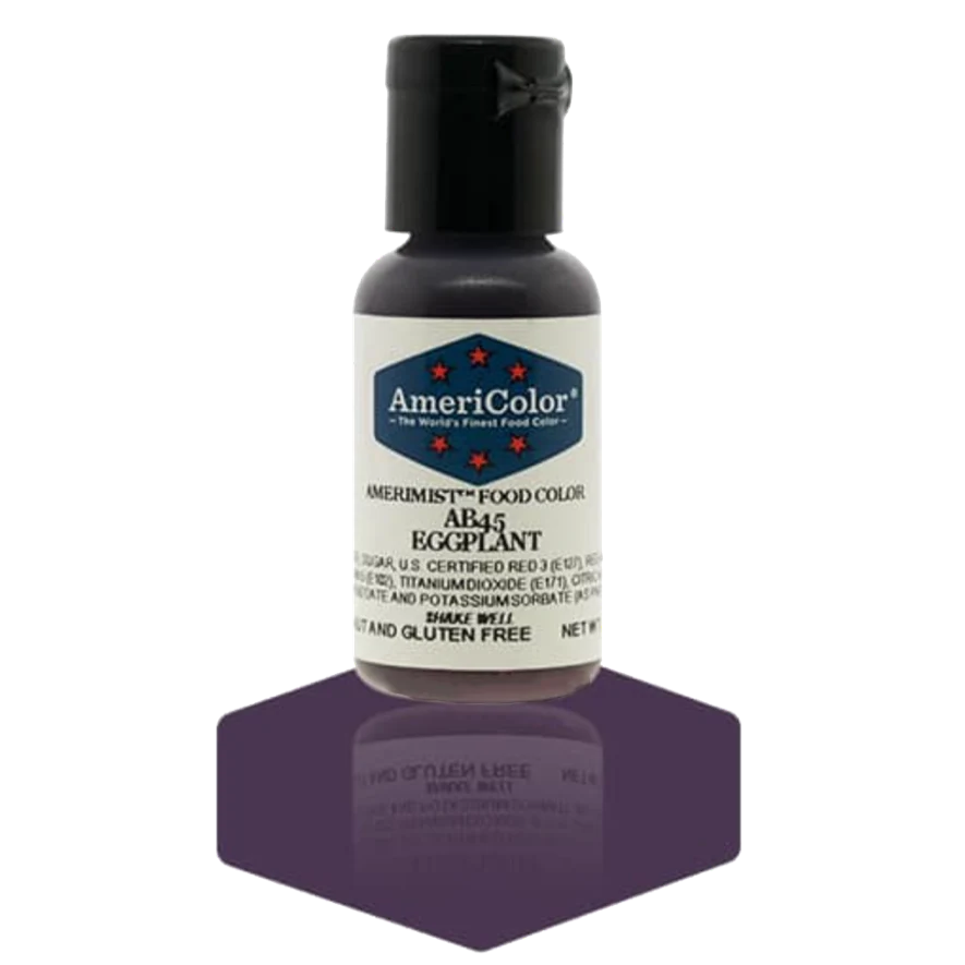 Food Colors - AmeriMist - Eggplant - 0.65oz - AB45 - Airbrush Food Color by: AmeriColor - AmeriColor - - airbrush,ALL,AmeriColor,AmeriMist,color,edible,Food Color,Food Coloring,Food Colors,liquid food coloring,Promocode,spray-on