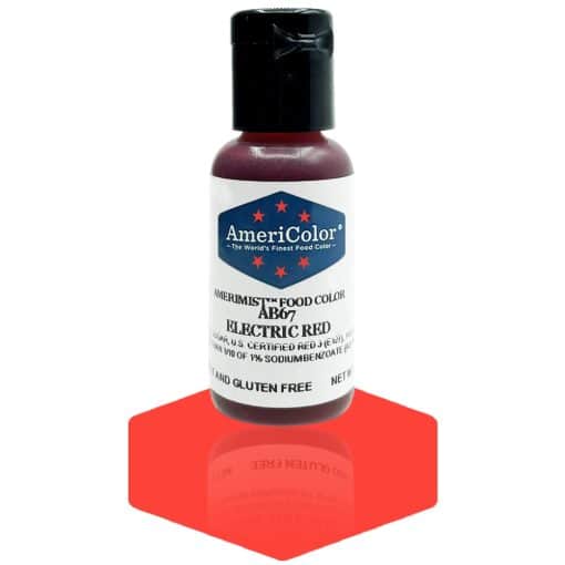 Food Colors - AmeriMist - Electric Red - 0.65oz - AB67 - Airbrush Food Color by: AmeriColor - AmeriColor - - airbrush,ALL,AmeriColor,AmeriMist,color,edible,Food Color,Food Coloring,Food Colors,liquid food coloring,Promocode,spray-on