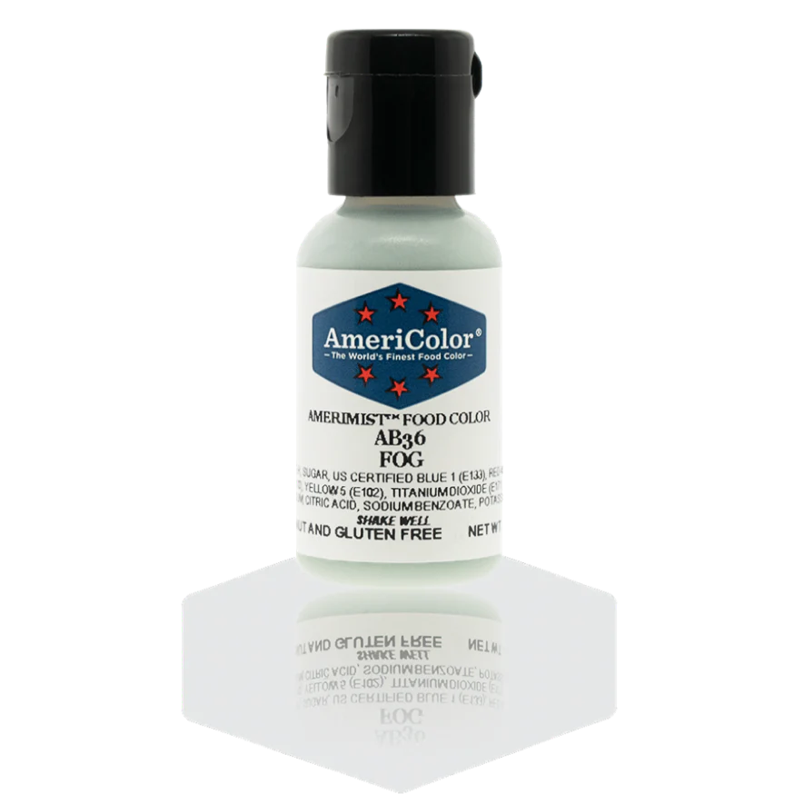 Food Colors - AmeriMist - Fog - 0.65oz - AB36 - Airbrush Food Color by: AmeriColor - AmeriColor - 0.65oz - AmeriMist - Fog - AB36 - airbrush, AmeriColor, AmeriMist, color, edible, Food Color, Food Coloring, Food Colors, liquid food coloring, Promocode, spray-on