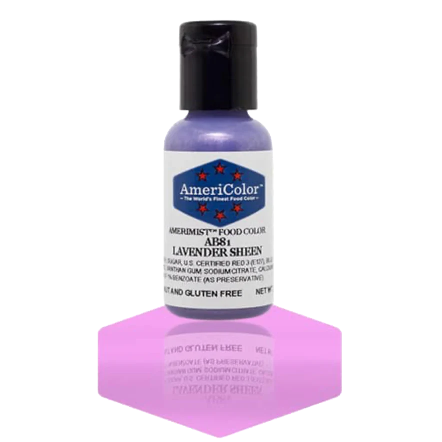 Food Colors - AmeriMist - Lavender Sheen - 0.65oz - AB81 - Airbrush Food Color by: AmeriColor - AmeriColor - 0.65oz - AmeriMist - Lavender Sheen - AB81 - airbrush, AmeriColor, AmeriMist, color, edible, Food Color, Food Coloring, Food Colors, liquid food coloring, Promocode, spray-on