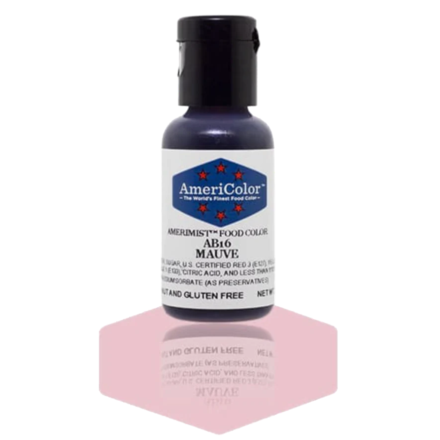Food Colors - AmeriMist - Mauve - 0.65oz - AB16 - Airbrush Food Color by: AmeriColor - AmeriColor - - airbrush,ALL,AmeriColor,AmeriMist,color,edible,Food Color,Food Coloring,Food Colors,liquid food coloring,Promocode,spray-on