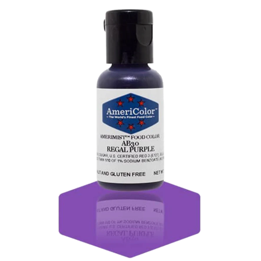 Food Colors - AmeriMist - Regal Purple - 0.65oz - AB30 - Airbrush Food Color by: AmeriColor - AmeriColor - - airbrush,ALL,AmeriColor,AmeriMist,color,edible,Food Color,Food Coloring,Food Colors,liquid food coloring,Promocode,spray-on