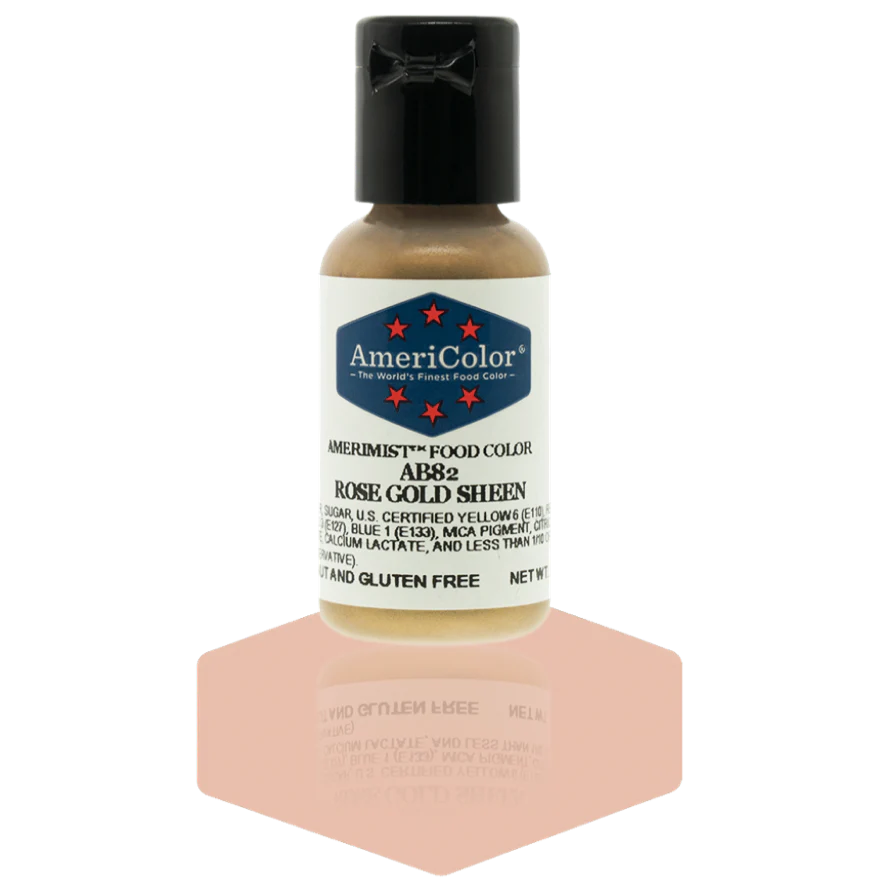 Food Colors - AmeriMist - Rose Gold Sheen - 0.65oz - AB82 - Airbrush Food Color by: AmeriColor - AmeriColor - - airbrush,ALL,AmeriColor,AmeriMist,color,edible,Food Color,Food Coloring,Food Colors,liquid food coloring,Promocode,spray-on
