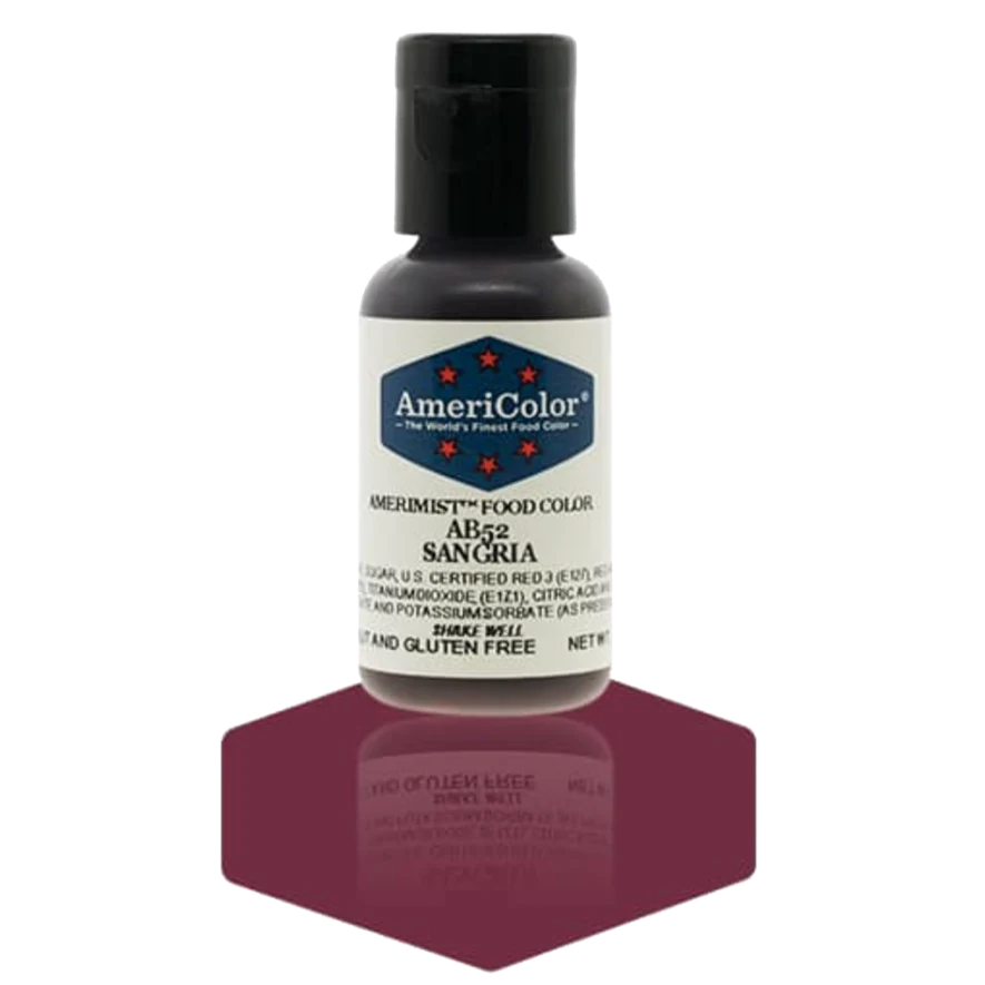 Food Colors - AmeriMist - Sangria - 0.65oz - AB52 - Airbrush Food Color by: AmeriColor - AmeriColor - - airbrush,ALL,AmeriColor,AmeriMist,color,edible,Food Color,Food Coloring,Food Colors,liquid food coloring,Promocode,spray-on