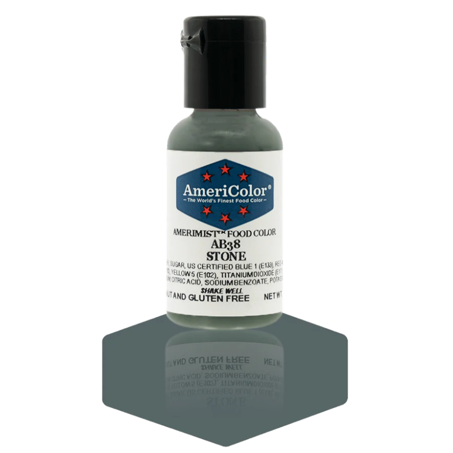 Food Colors - AmeriMist - Stone- 0.65oz - AB38 - Airbrush Food Color by: AmeriColor - AmeriColor - 0.65oz - AmeriMist - Stone- AB38 - airbrush, AmeriColor, AmeriMist, color, edible, Food Color, Food Coloring, Food Colors, liquid food coloring, Promocode, spray-on