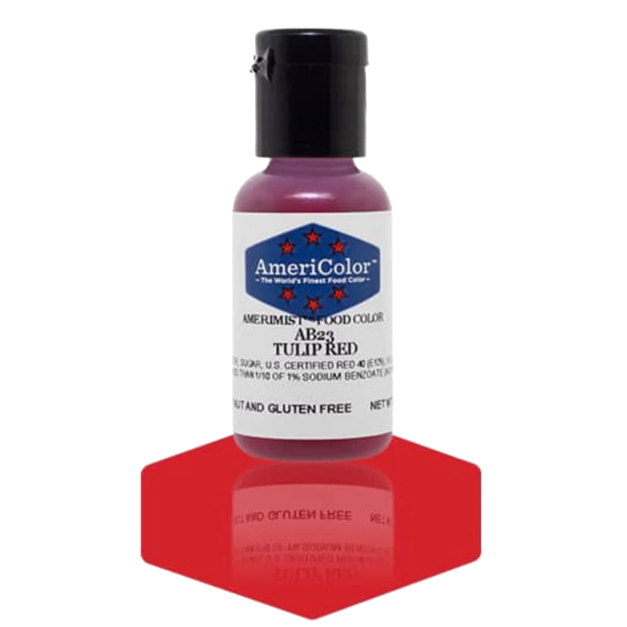 Food Colors - AmeriMist - Tulip Red - 0.65oz - AB23 - Airbrush Food Color by: AmeriColor - AmeriColor - 0.65oz - AmeriMist - Tulip Red - AB23 - airbrush, AmeriColor, AmeriMist, color, edible, Food Color, Food Coloring, Food Colors, liquid food coloring, Promocode, spray-on