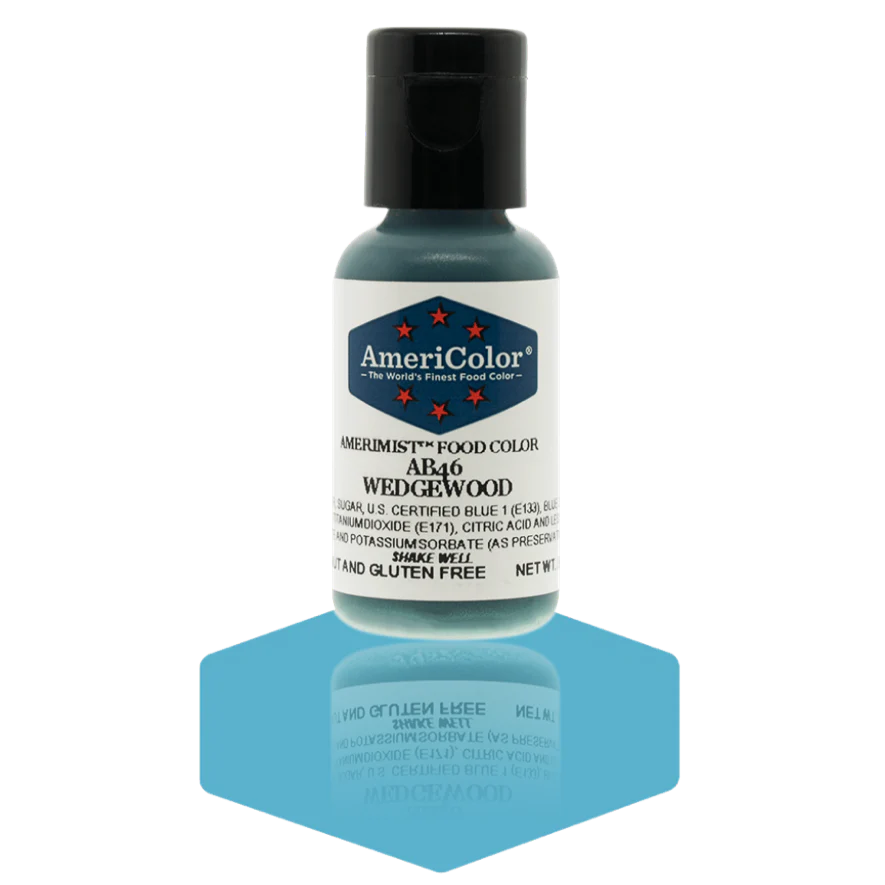 Food Colors - AmeriMist - Wedgewood - 0.65oz - AB46 - Airbrush Food Color by: AmeriColor - AmeriColor - - airbrush,ALL,AmeriColor,AmeriMist,color,edible,Food Color,Food Coloring,Food Colors,liquid food coloring,Promocode,spray-on