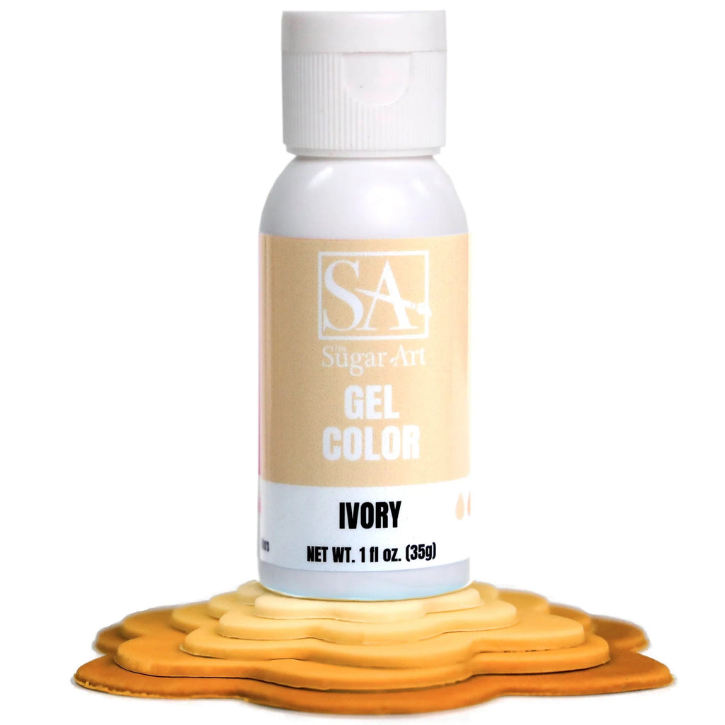 Food Colors - Ivory - Gel Food Color - 1oz by: The Sugar Art - The Sugar Art Inc. - Ivory - Gel Food Color - color, edible, Food Color, Food Coloring, Food Colors, Gel, liquid food coloring, Promocode, The Sugar Art, thesugarart