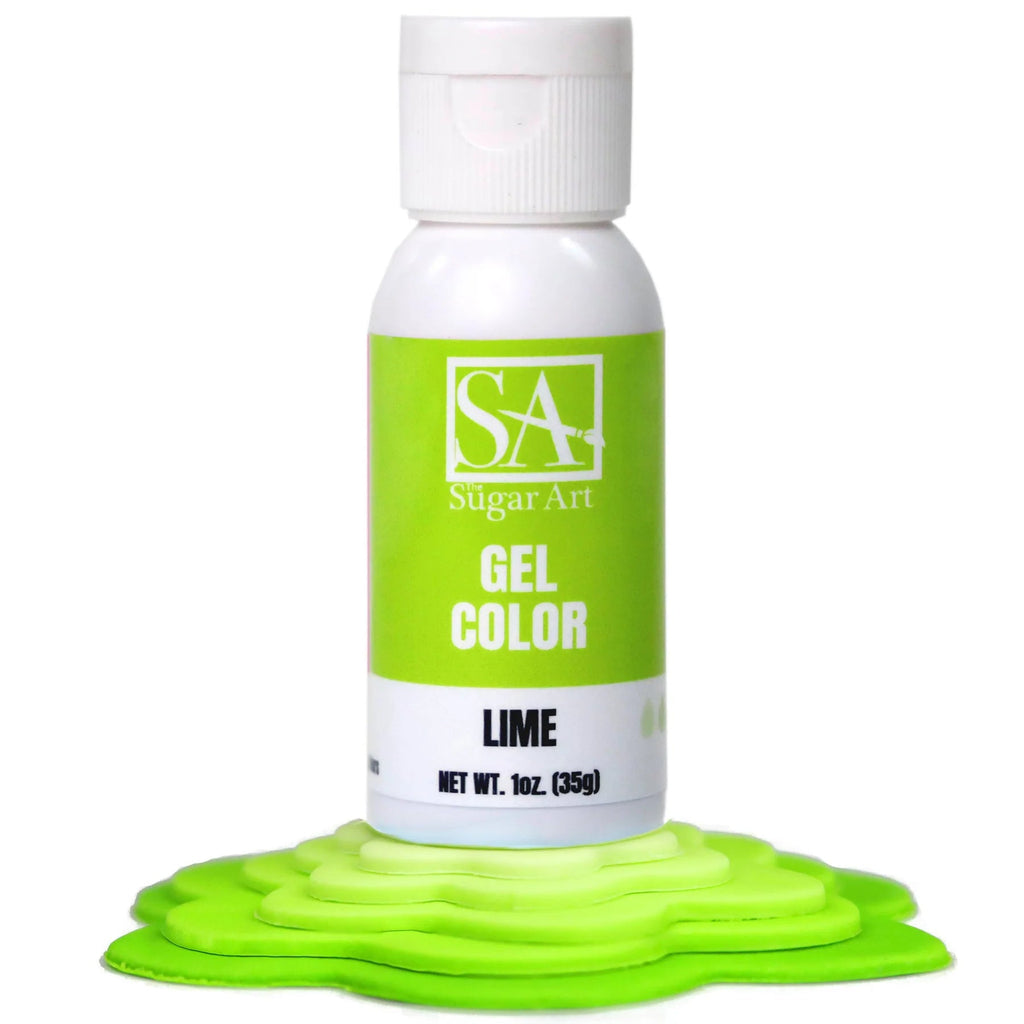 Food Colors - Lime Green- Gel Food Color - 1oz by: The Sugar Art - The Sugar Art Inc. - Lime Green - Gel Food Color - color, edible, Food Color, Food Coloring, Food Colors, Gel, liquid food coloring, Promocode, The Sugar Art, thesugarart