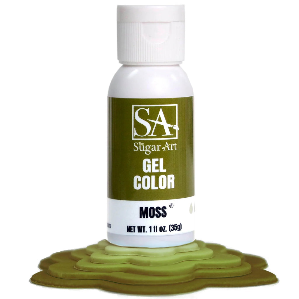 Food Colors - Moss - Gel Food Color - 1oz by: The Sugar Art - The Sugar Art Inc. - Moss - Gel Food Color - color, edible, Food Color, Food Coloring, Food Colors, Gel, liquid food coloring, Promocode, The Sugar Art, thesugarart