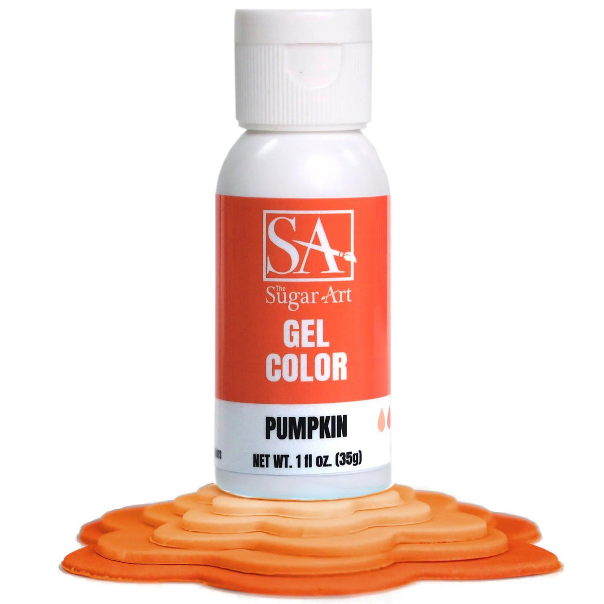 Food Colors - Pumpkin - Gel Food Color - 1oz by: The Sugar Art - The Sugar Art Inc. - - color,edible,Food Color,Food Coloring,Food Colors,Gel,liquid food coloring,Promocode,The Sugar Art,thesugarart