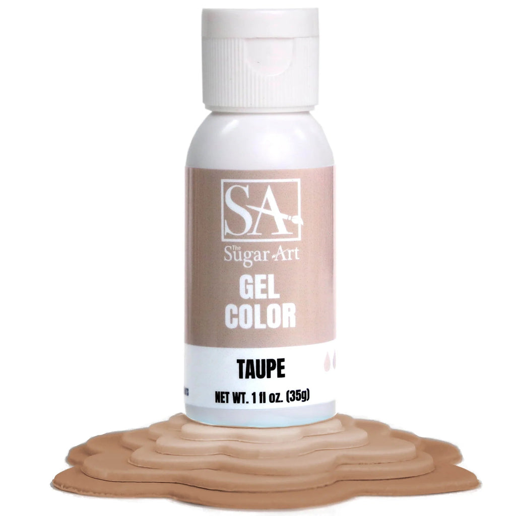 Food Colors - Taupe - Gel Food Color - 1oz by: The Sugar Art - The Sugar Art Inc. - Taupe - Gel Food Color - color, edible, Food Color, Food Coloring, Food Colors, Gel, liquid food coloring, Promocode, The Sugar Art, thesugarart