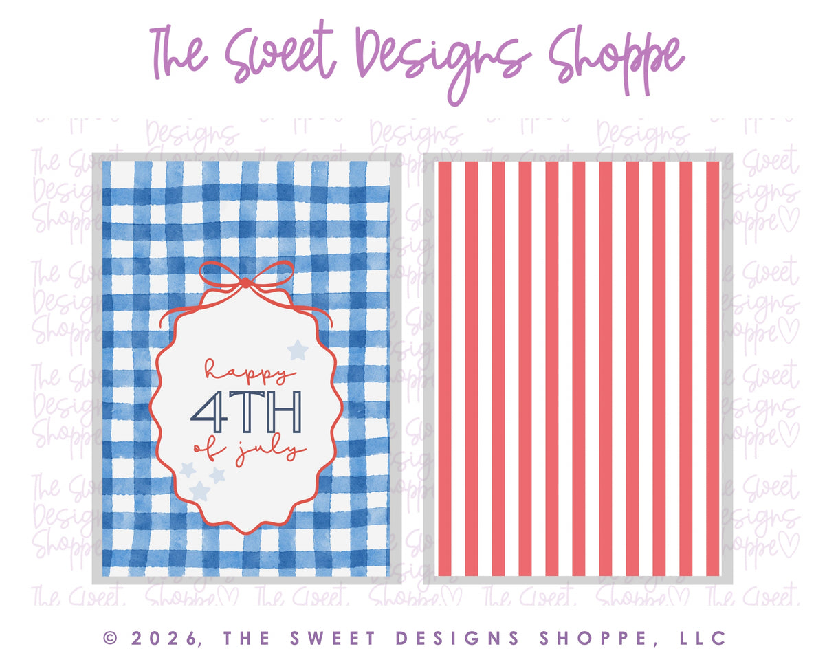 Gift Tag - Gift Tag: Happy 4th of July 2" x 3" - Set of 25 Tags , Pre-punched hole. - The Sweet Designs Shoppe - TSDS - - 4th,4th July,4th of July,ALL,Gift Tag,Patriotic,Patriotric,Printed tag,Promocode,TAG,Tags,USA
