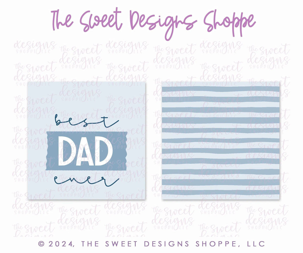 Gift Tag - Gift Tags: "best DAD ever" 2" x 2" - Set of 25 Tags , Pre-punched hole. - The Sweet Designs Shoppe - TSDS - - ALL,Father,father's day,Gift Tag,grandfather,Printed tag,Promocode,TAG,Tags