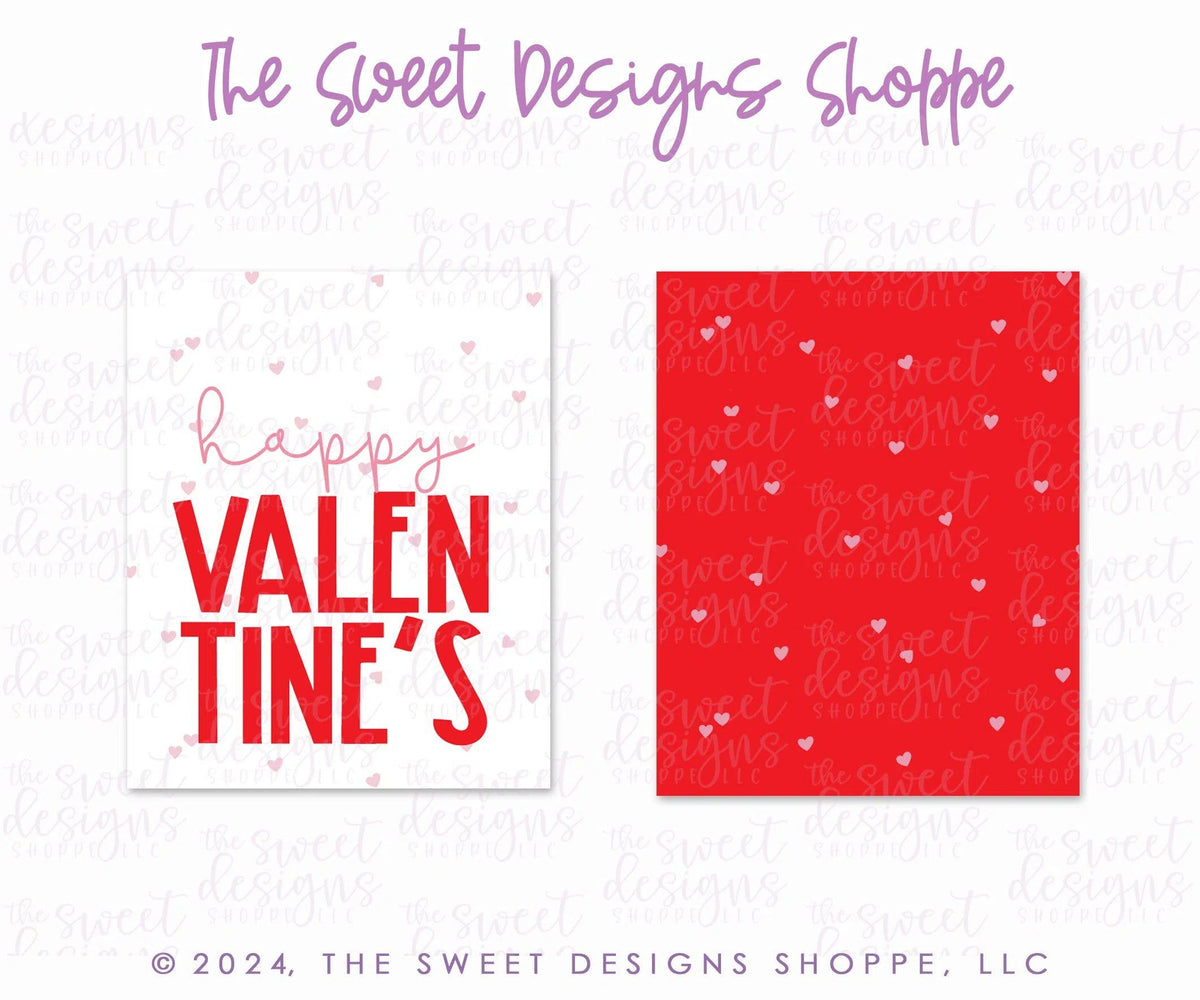 Gift Tag - Gift Tags: happy VALENTINE'S (Red) 2" x 2.5" - Set of 25 Tags , Pre-punched hole. - The Sweet Designs Shoppe - TSDS - - ALL,Gift Tag,Printed tag,Promocode,TAG,Tags,valentine,Valentine's