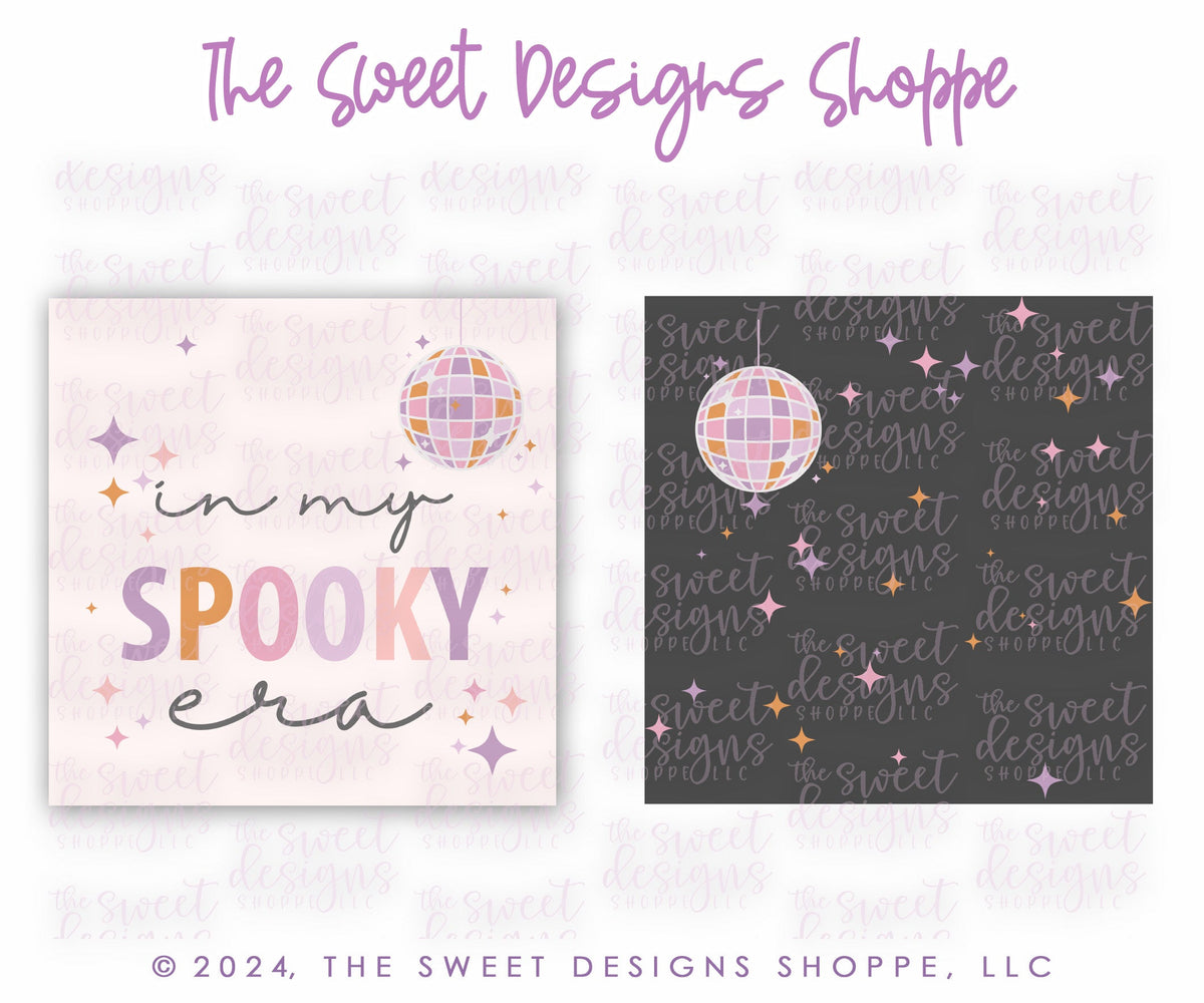 Gift Tag - Gift Tags: in my SPOOKY era 2" x 2" - Set of 25 Tags , Pre-punched hole. - The Sweet Designs Shoppe - TSDS - - ALL,Gift Tag,halloween,Printed tag,Promocode,Swifties,Swifties Set,Swifts,TAG,Tags,Taylor Swift,Taylor Swift Inspired