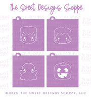 Online Class - Online Course - Cute & Spooky Beginners Cookie Decorating Online Course - The Sweet Designs Shoppe - TSDS - Stencils Only - Set of 4 Stencils for MidSize Class Cutters - 3"Max - Stencils Only - ALL,halloween,online class,Online Course,Promocode,STL
