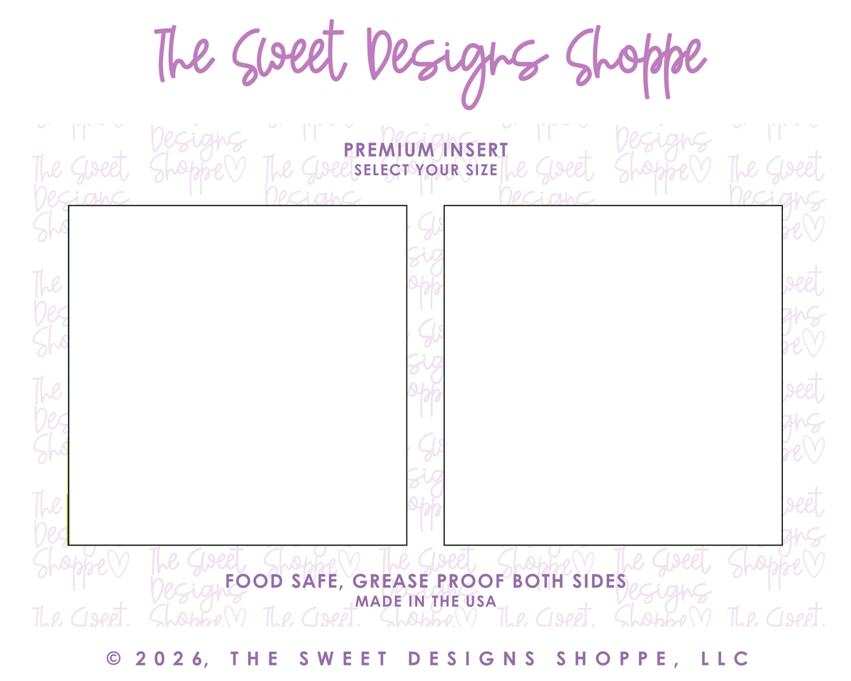 Premium Insert - Premium Inserts : Matte White - Set of 25 - Food Safe & Grease Proof Inserts ( Select Size) - The Sweet Designs Shoppe - TSDS - - ALL,back,Insert,Premium Insert,Promocode,white