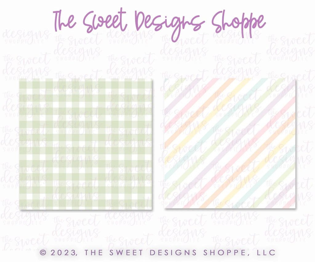 Printed Box Backer - Printed Box Backer : Easter Plaid - Set of 25 Backers ( Select Size) - The Sweet Designs Shoppe - TSDS - - ALL,back,backers,box backers,boxbacker,Clearance,Easter,Easter / Spring,green,PrintedBoxBacker,Promocode,Rainbow