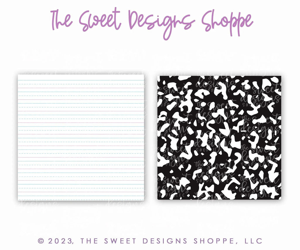 Printed Box Backer - Printed Box Backer : School Notebook - Set of 25 Backers ( Select Size) - The Sweet Designs Shoppe - TSDS - - ALL,back,back to school,backers,box backers,boxbacker,Clearance,graduations,PrintedBoxBacker,Promocode,School,School / Graduation,school supplies,Teacher,Teacher Appreciation