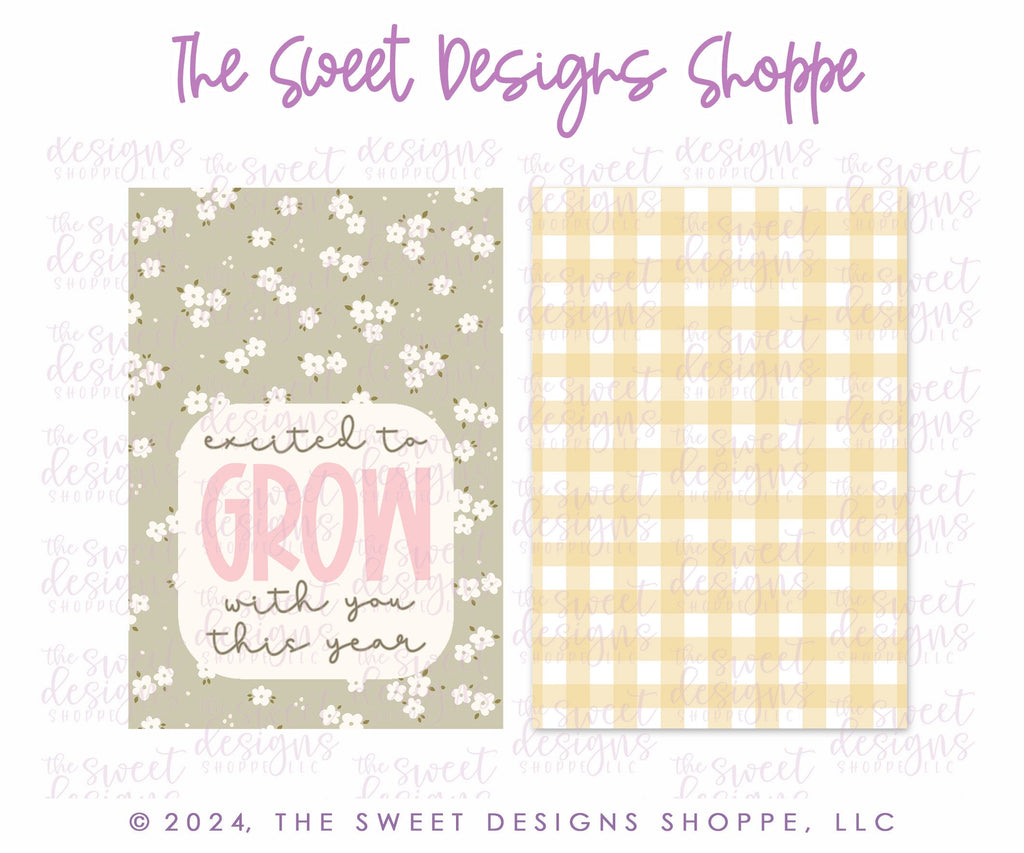 Printed TAG - Printed Tag: excited to GROW with you this year 2" x 3" - Set of 25 Tags , Pre-punched hole. - Sweet Designs Shoppe - - ALL, back to school, new, Printed tag, Promocode, School, School / Graduation, school supplies, TAG, Tags