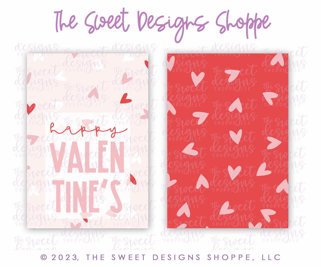 Printed TAG - Printed Tag: happy VALENTINE'S 2" x 3" - Set of 25 Tags , Pre-punched hole. - Sweet Designs Shoppe - - ALL, Printed tag, Promocode, TAG, Tags, Valentine, Valentines