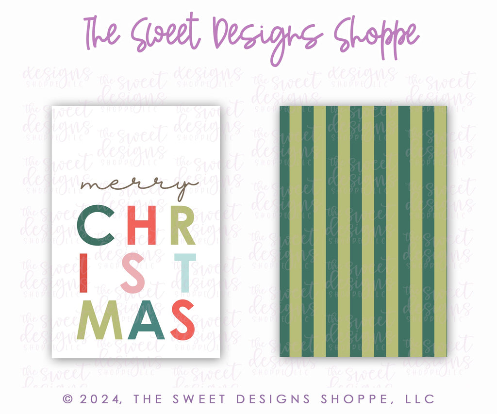 Printed TAG - Printed Tag: merry CHRISTMAS (Greens) 2" x 3" - Set of 25 Tags , Pre-punched hole. - The Sweet Designs Shoppe - TSDS - - ALL,Christmas,Christmas / Winter,Christmas Cookies,Printed tag,Promocode,TAG,Tags