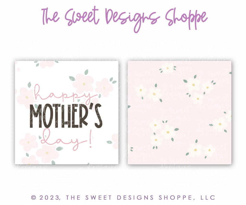 Printed TAG - Printed Tags: "Happy Mother's Day" 2" x 2" - Set of 25 Tags , Pre-punched hole. - Sweet Designs Shoppe - - ALL, mother, Mothers Day, Printed tag, Promocode, TAG, Tags