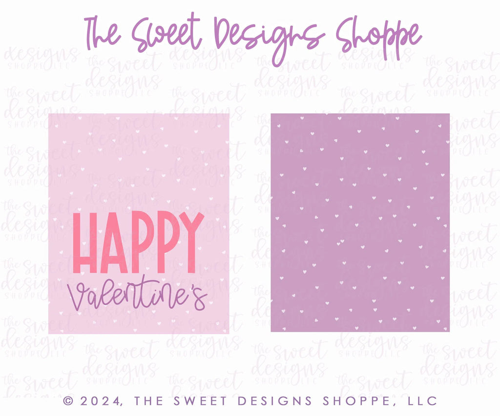 Printed TAG - Printed Tags: HAPPY Valentines (Purple) 2" x 2.5" - Set of 25 Tags , Pre-punched hole. - Sweet Designs Shoppe - - ALL, Printed tag, Promocode, TAG, Tags, valentine, Valentine's