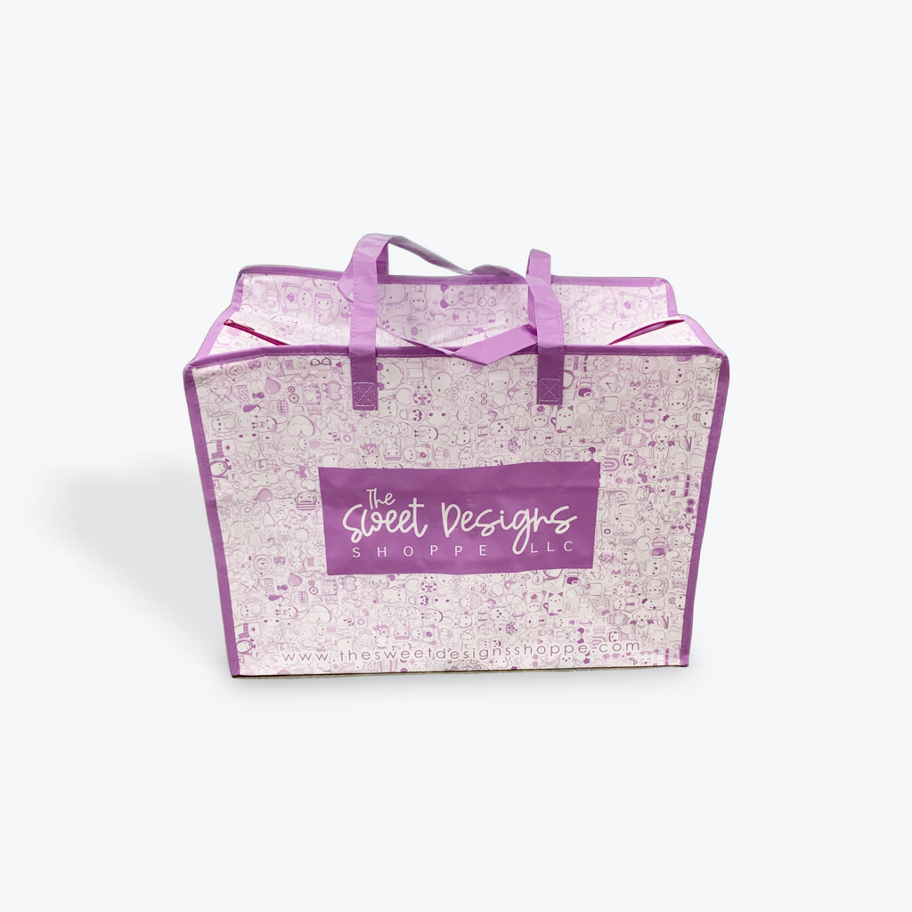 Promotional Item - Tote Bag with Zippered Opening - Sweet Designs Shoppe - - Bag, CookieCon, Promocode, Purple Bag, Tote, Tote Bag