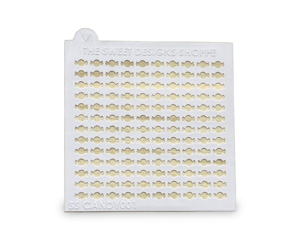 Sprinkle Stencil - Candy - 11mm x 6mm Candy Size - 0.5mm Thickness - Sprinkle Stencil - The Sweet Designs Shoppe - TSDS - - ALL,Basic Shapes,halloween,Promocode,Sprinkle Stencil,STL,valentine,valentines