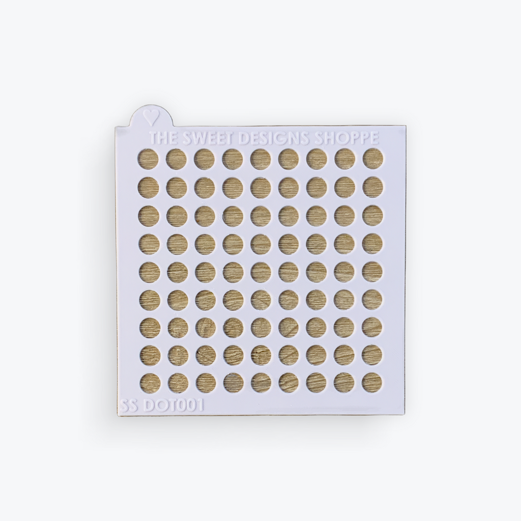 Sprinkle Stencil - Dots Sprinkle Stencil - Dot Size: 10.5mm - 1mm Thickness - The Sweet Designs Shoppe - TSDS - - ALL,Circle,Promocode,Sprinkle Stencil,STL,Taylor Swift,valentine,valentines