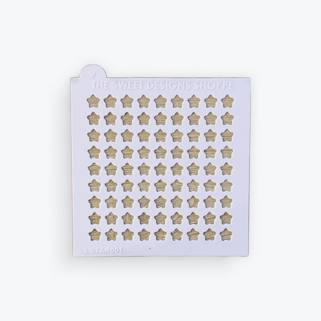 Sprinkle Stencil - Star Sprinkle Stencil - 10.5mm Star Size - 1mm Thickness - The Sweet Designs Shoppe - TSDS - - ALL,Circle,Promocode,Sprinkle Stencil,STL,Taylor Swift,valentine,valentines