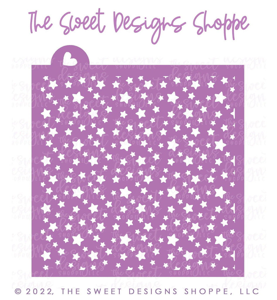 Stencils - Birthday Stars Pattern - Stencil - The Sweet Designs Shoppe - TSDS - - 4th,4th July,4th of July,ALL,background,Christmas / Winter,Fall / Thanksgiving,Fall Halloween,halloween,Halloween / Fall / Thanksgiving,night,Patriotic,pattern,patterns,Promocode,school,sky,Star,stars,Stencil,USA,Winter